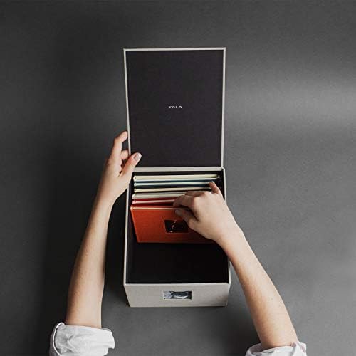 Side profile of Kolo Havana archival box showing book cloth texture