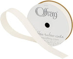 Offray Grosgrain Craft Ribbon, 5/8-Inch x 18-Feet, Antique White - Image 3