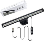 LFNOWN black ABS laptop light bar packed neatly next to travel accessories in a computer bag