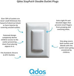Qdos double outlet plug cover installed on wall socket