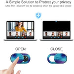 Ultra thin webcam privacy protector sticker applied on a premium laptop camera lens