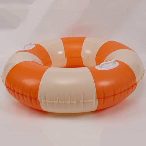 Adults relaxing on inflatable beach lounge floats