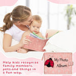 Amzoya first family photo book open page showing clear picture sleeve