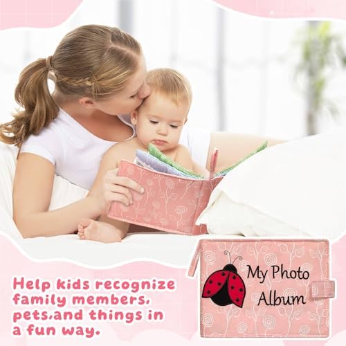 Amzoya first family photo book open page showing clear picture sleeve