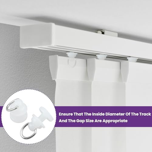 Detail shot of the sturdy plastic sliding hooks displaying the matte white finish and secure loop attachment.