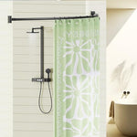 Components included with Abiglifty shower curtain rod set