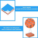 GeeekPi eight piece microchip cooling kit arranged by size for raspberry pi microprocessor chips.