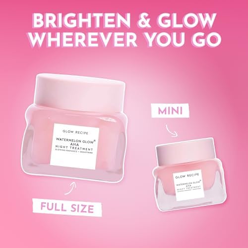 Glow Recipe Watermelon Glow AHA Night Treatment premium imported skincare bottle display