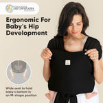 Close up view of the durable adjustable D rings on KeaBabies baby carrier