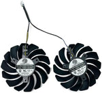 KIKIFAN PLD09210S12HH dual fan replacement set displaying the complete wire connection layout for installation.