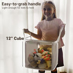 Holay 2 pack storage container set collapsed completely flat to showcase the space saving foldable design.