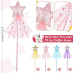 Skylety princess wands showing pink purple gold and blue colors