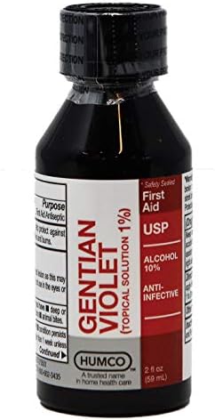 Humco Gentian Violet topical solution bottle label details