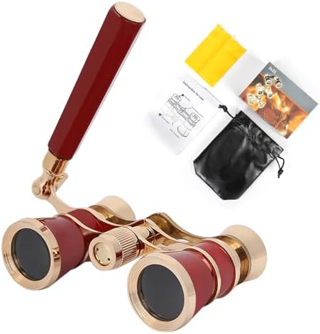 Gegong theater binoculars close up view highlighting the high definition twenty five millimeter optical lenses