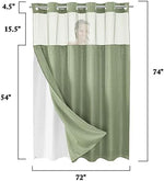 Gibelle premium imported fabric shower curtain texturized waffle pattern closeup.