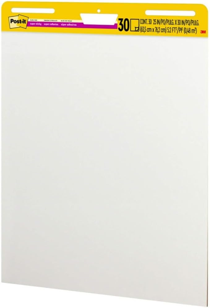 Post-it Super Sticky Easel Pad, 25 x 30 in, White, 2 Pads - Image 11