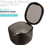 Compact and stylish retainer bath box for modern oral care storage.
