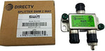 DIRECTV MSPLIT2R1-03 silver two way wide band splitter with earth grounding ports