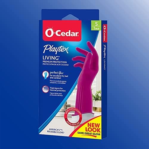 Playtex Living Reusable Rubber Cleaning Gloves Small 3 Pairs front view premium household protection.