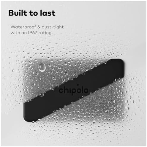 Authentic imported Chipolo card packaging showcasing the global tracking capability details