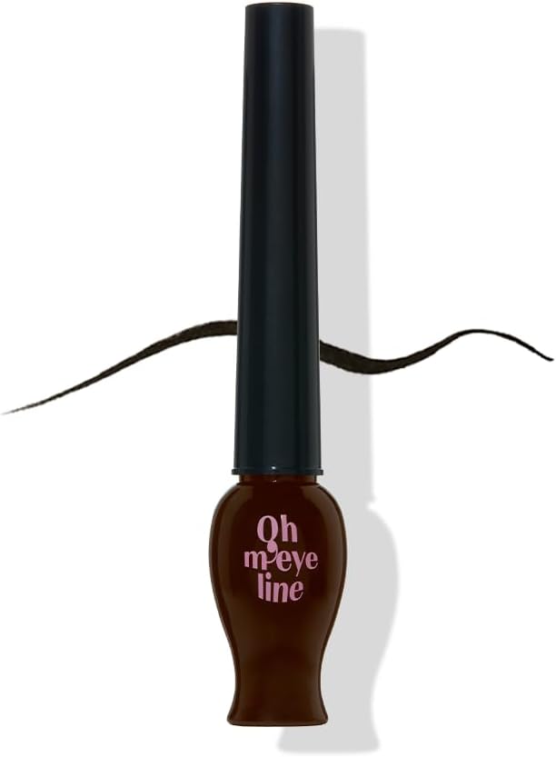 ETUDE OH M'EYE LINE Liquid Eyeliner - Waterproof, Smudgeproof & Long lasting|Quick Drying Eye Liner|Easy & Precise Application|Lasts Up To 10 Hours|Korean Makeup| Gray,5ml - Image 11