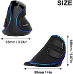 J-Tech Digital V628 vertical USB mouse top view with DPI adjustment button visible.