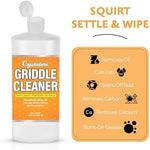 Crystalino griddle cleaner liquid texture and packaging