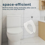 Deeki toddler potty seat folded compactly showing the integrated pinch proof TPE joint
