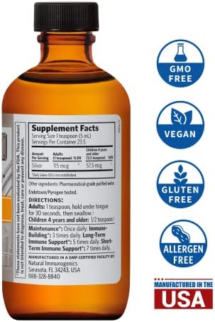 Argentyn 23 Bio Active Silver Hydrosol 118ml twist top packaging details highlighting authentic product information