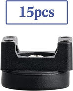 Yookeer magnetic zip tie base 15 pieces kit arranged neatly to show the compact twenty two millimeter diameter size