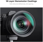 K&F Concept cinematic mist effect filter on camera lens