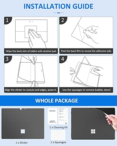 Slim profile view of Surface Pro with Moko protective back cover