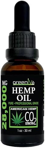 GreenIVe 28000mg hemp extract supplement bottle