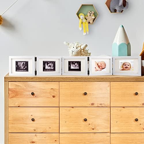 Biubee multi photo ultrasound frame styled as elegant nursery decor alongside baby lifestyle items