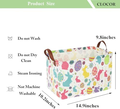 Decorative holiday gift basket filled with children toys and spring room decorations
