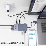 GIQ compact laptop dock showcasing sleek grey metallic premium build
