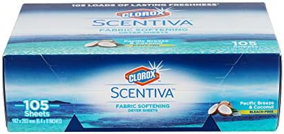 Clorox Scentiva coconut and ocean breeze scented sheets product close up