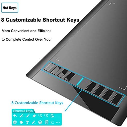 Ugee M708 graphics tablet showing paper like textured surface coating details