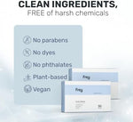 Biodegradable hypoallergenic laundry sheets showing product details and box design