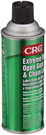 CRC industrial grade open gear spray showing product specifications and instructions for heavy duty equipment maintenance.