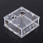 Arikit audio preamp enclosure kit top angle view showcasing crystal clear material