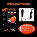 Side view of the illuminated battery compartment area on the official junior size sports ball.