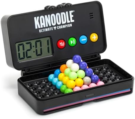 Educational Insights solo puzzle game showcasing the built in digital countdown timer screen