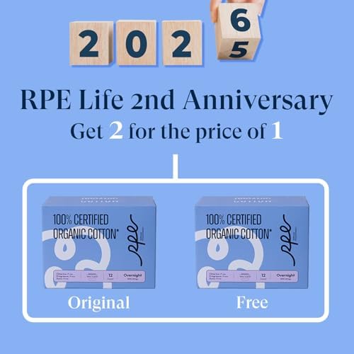 Organic cotton top sheet texture of RPE Life overnight sanitary pad