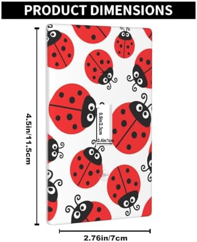 Pznen beetle pattern electrical faceplate including matching painted installation screws for seamless mounting