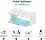 White floating shelf for router and streaming devices