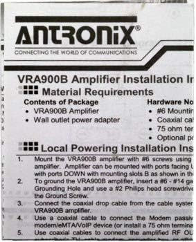 Reliable Cable Products 9 port signal splitter highlighting the main coaxial connection terminals
