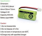 Geilienergy two point four volt NiMH landline telephone battery set close up view
