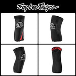 Troy Lee Designs body armor side profile highlighting the seamless construction and flexible knee area.
