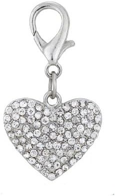 Couture Designer Bling Rhinestone Heart Pet Cat Dog Necklace Collar Charm Pendant Jewelry - Image 1